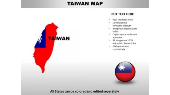 Country PowerPoint Maps Taiwan