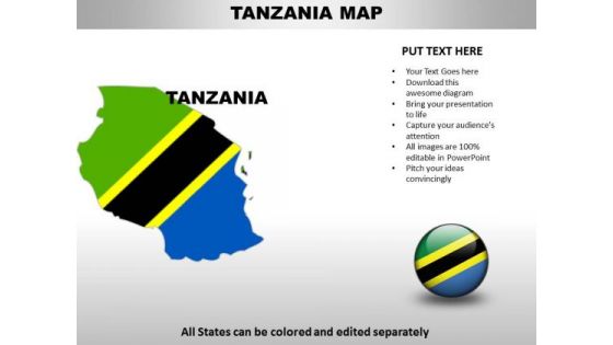Country PowerPoint Maps Tenzania
