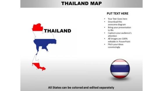 Country PowerPoint Maps Thailand