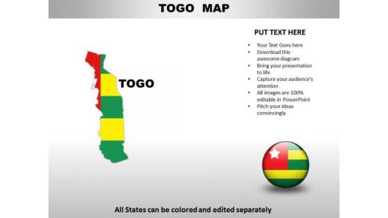 Country PowerPoint Maps Togo