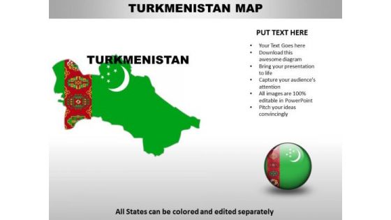 Country PowerPoint Maps Turkmenistan