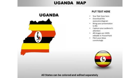 Country PowerPoint Maps Uganda