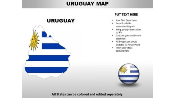 Country PowerPoint Maps Uruguay