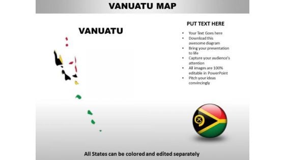 Country PowerPoint Maps Vanuatu