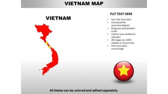 Country PowerPoint Maps Vietnam