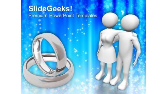 Couple And Rings Wedding PowerPoint Templates Ppt Backgrounds For Slides 0413