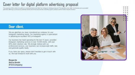 Cover Letter For Digital Platform Advertising Proposal Background Pdf