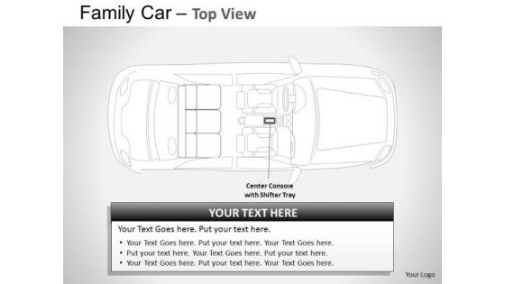 Crash Blue Family Car Top View PowerPoint Slides And Ppt Diagram Templates