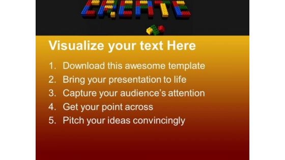 Create Word With Lego Blocks PowerPoint Templates And PowerPoint Themes 0912