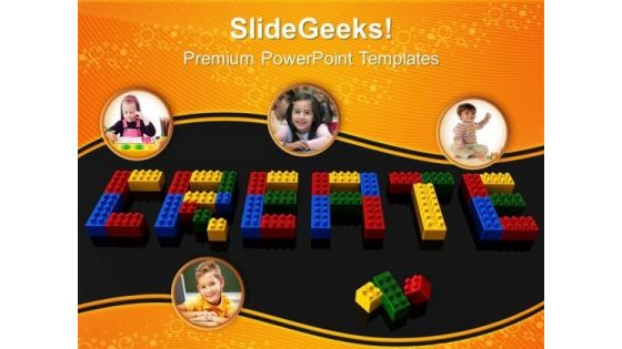 Create Word With Lego Blocks PowerPoint Templates And PowerPoint Themes 0912