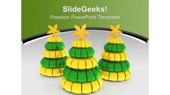 Creative Christmas Pine Tree Celebration PowerPoint Templates Ppt Backgrounds For Slides 0413