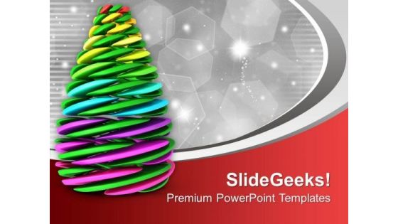 Creative Christmas Tree Holidays PowerPoint Templates Ppt Backgrounds For Slides 0113