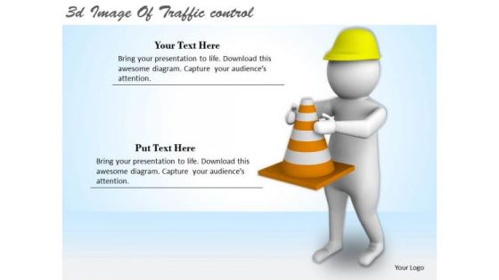 Creative Marketing Concepts 3d Image Of Traffic Control Character Modeling