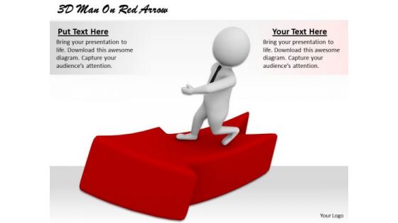 Creative Marketing Concepts 3d Man Red Arrow Adaptable Business