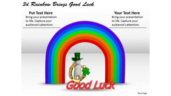 Creative Marketing Concepts 3d Rainbow Brings Good Luck Character