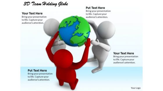 Creative Marketing Concepts 3d Team Holding Globe Adaptable Business