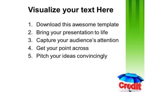 Credit Umbrella PowerPoint Templates And PowerPoint Themes 1012