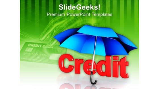 Credit Umbrella PowerPoint Templates And PowerPoint Themes 1012