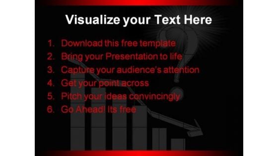Graphical Representation PowerPoint Template with Question Mark Symbol