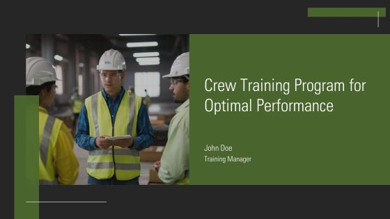 Crew Training Program For Optimal Performance PPT Guidelines AT