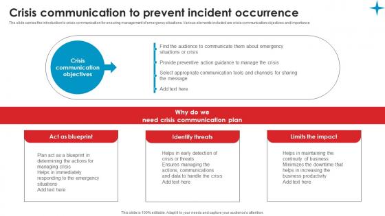 Crisis Communication To Prevent Strategic Guide Crisis Communication Planning Summary Pdf