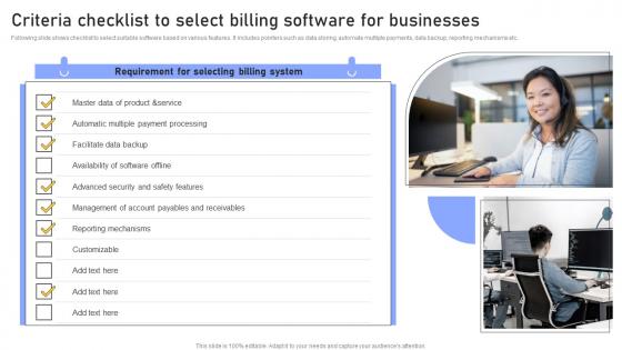 Criteria Checklist Select Billing Enhancing Customer Service Operations Using CRM Technology Portrait Pdf Criteria Checklist Select Billing Enhancing Customer Service Operations Using CRM Technology Portrait Pdf
