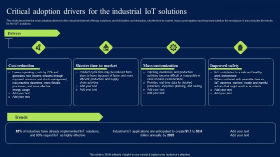 Critical Adoption Drivers For The Industrial Iot Solutions Sample PDF