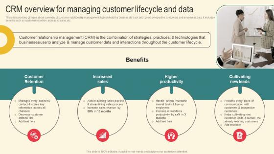 CRM Overview For Managing Marketing Plan For Boosting Client Retention In Retail Banking Brochure Pdf