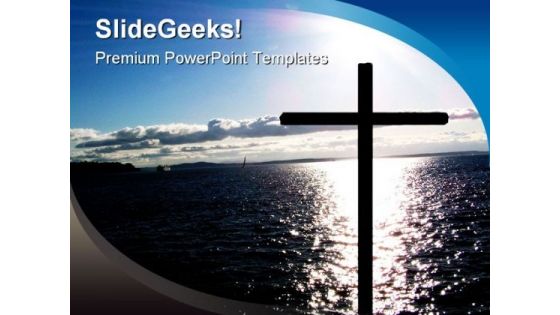Cross01 Religion PowerPoint Themes And PowerPoint Slides 0811