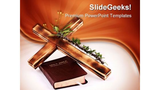 Cross And Bible Religion PowerPoint Themes And PowerPoint Slides 0211