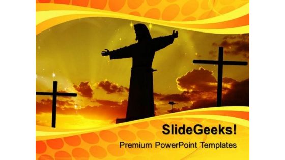 Cross And Jesus Christianity PowerPoint Templates And PowerPoint Themes 0912