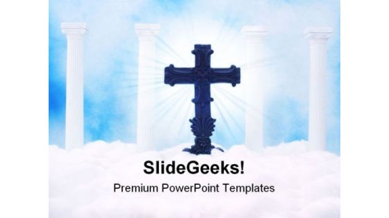 Cross In Heaven Religion PowerPoint Themes And PowerPoint Slides 0511
