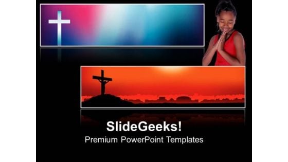 Cross Prayers Christian PowerPoint Templates And PowerPoint Themes 0712