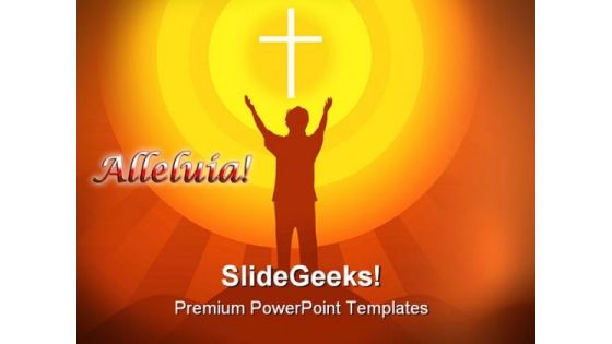 Cross Religion PowerPoint Themes And PowerPoint Slides 0811