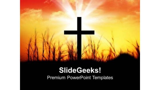 Cross Symbol Religion PowerPoint Templates Ppt Backgrounds For Slides 1212