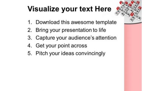 Crossword Promotion Success PowerPoint Templates And PowerPoint Themes 1012