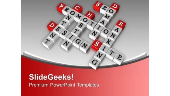 Crossword Promotion Success PowerPoint Templates And PowerPoint Themes 1012