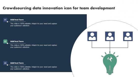 Crowdsourcing Data Innovation Icon For Team Development Graphics Pdf