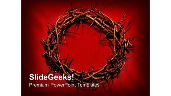 Crown Of Thorns Christian PowerPoint Templates And PowerPoint Themes 0712