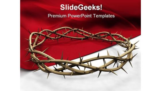 Crown Of Thorns Religion PowerPoint Themes And PowerPoint Slides 0511