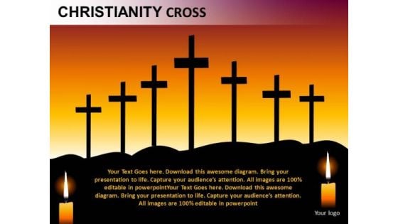 Crucifix Christianity Cross PowerPoint Slides And Ppt Templates