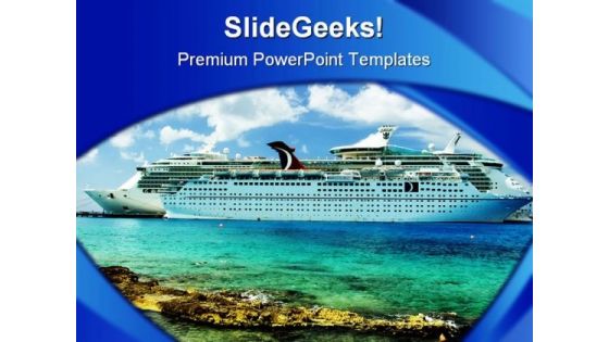 Cruise Ship Holidays PowerPoint Backgrounds And Templates 1210