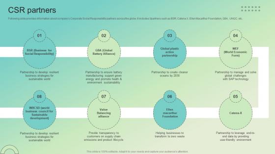 CSR Partners Enterprise Software Solution Providing Company Profile CP SS V CSR Partners Enterprise Software Solution Providing Company Profile CP SS V