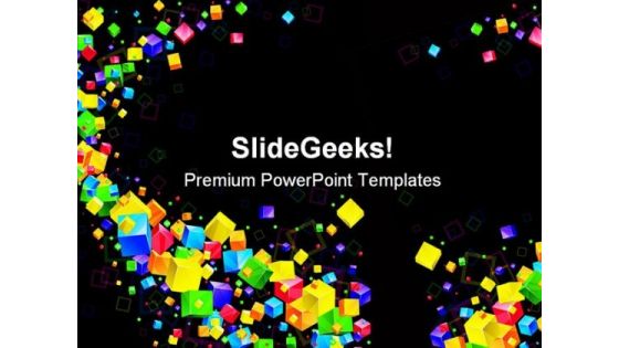 Cube Flow Shapes PowerPoint Templates And PowerPoint Backgrounds 0411