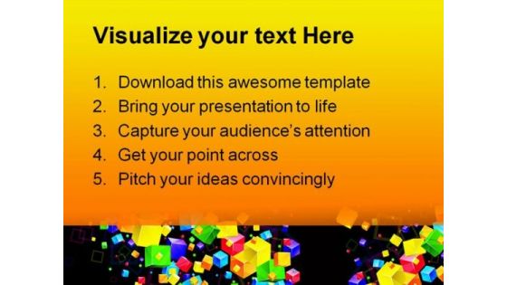 Cube Flow Shapes PowerPoint Themes And PowerPoint Slides 0411