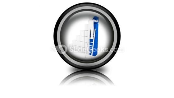 Cube Ladder Blue PowerPoint Icon Cc