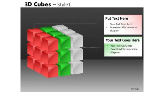 Cube PowerPoint Diagram Layers Ppt Slides