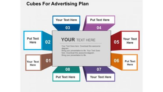 Cubes For Advertising Plan PowerPoint Templates