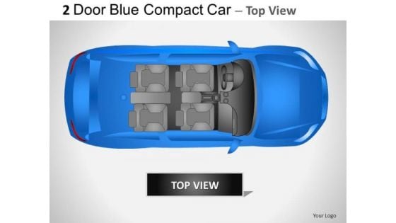 Culture 2 Door Blue Car Top PowerPoint Slides And Ppt Diagram Templates