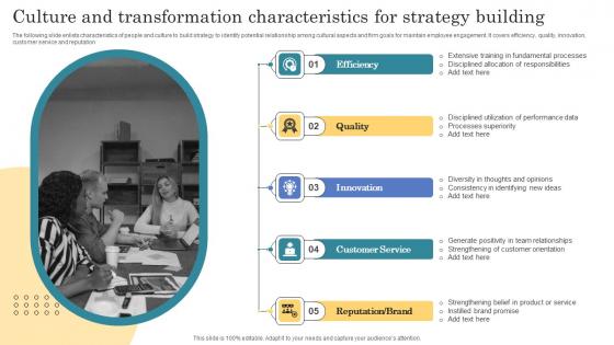 Culture And Transformation Characteristics For Strategy Building Structure Pdf